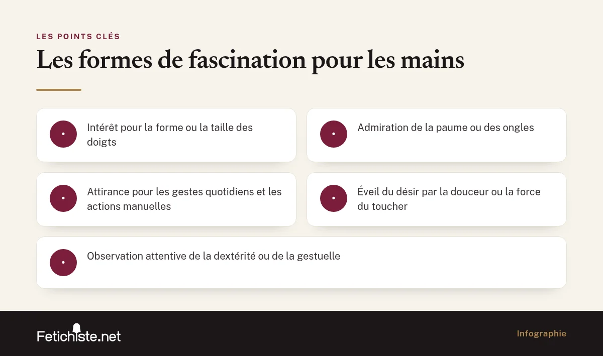 Infographie : Les formes de fascination pour les mains
