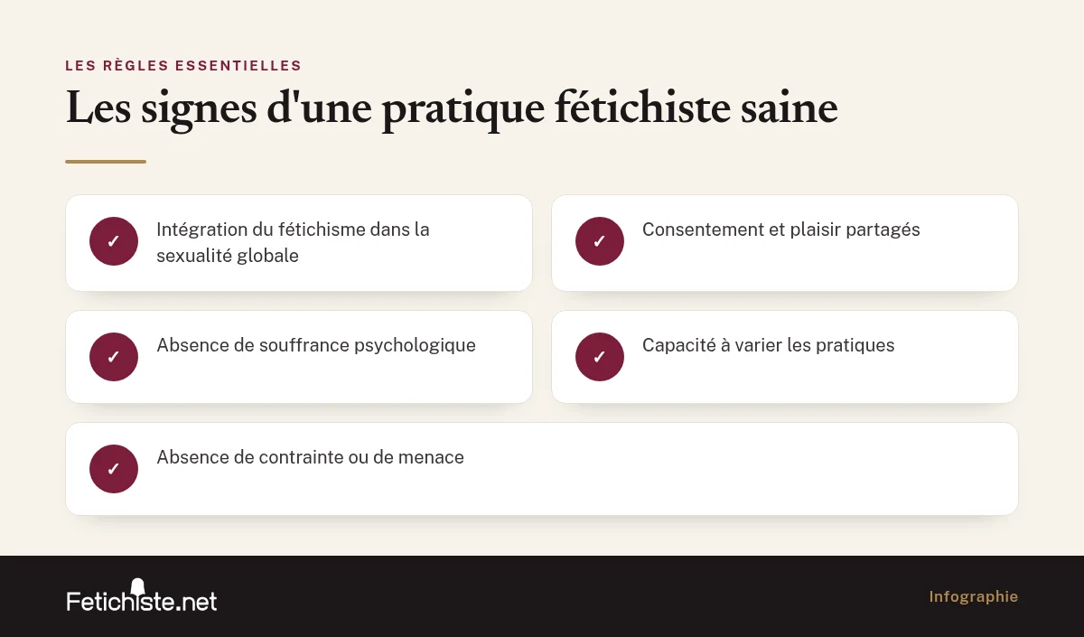 Infographie : Les signes d'une pratique fétichiste saine